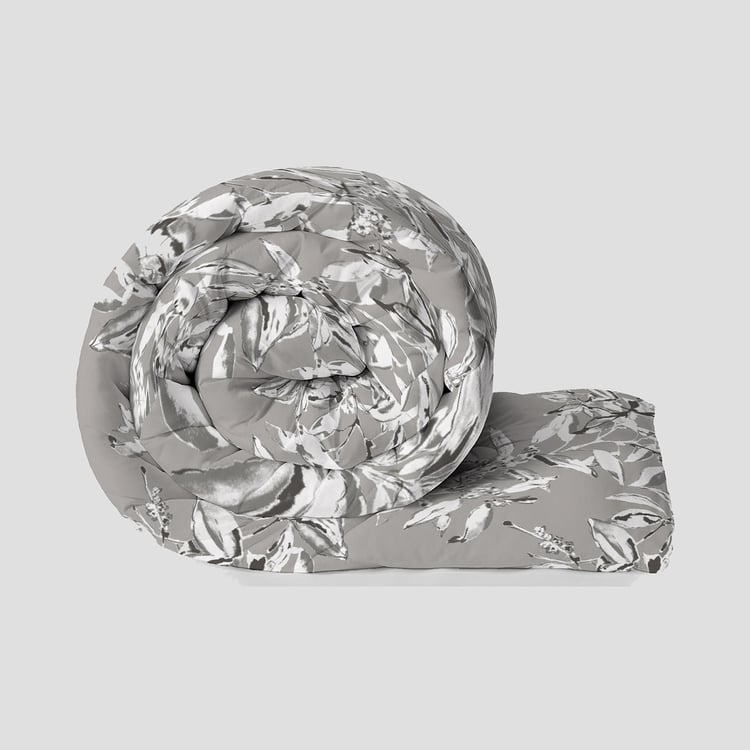 LAYERS Illuminating Homes Grey Cotton King Size Bed-In-A-Bag Set - 4Pcs