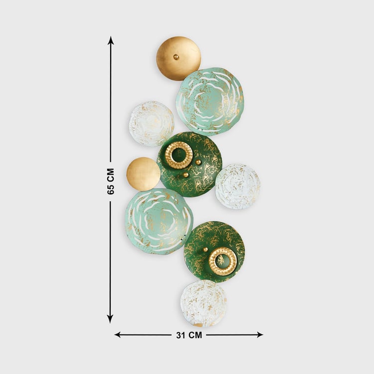 Samara Multicolour Printed Abstract Metal Wall Art -31x2.5x65.5cm