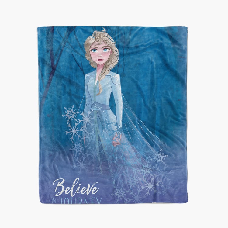 DISNEY Mayra Blue Frozen Printed Cotton Single Bed Kids Blanket - 150x220cm