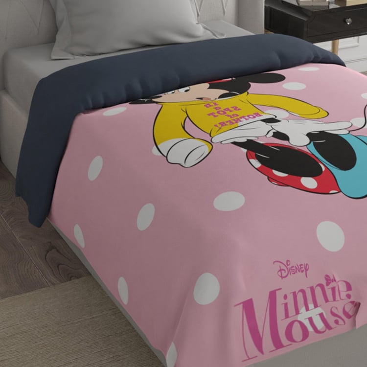 DISNEY Multicolour Minnie Mouse Printed Cotton Single Comforter - 150x220cm