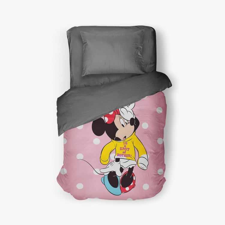 DISNEY Multicolour Minnie Mouse Printed Cotton Single Comforter - 150x220cm