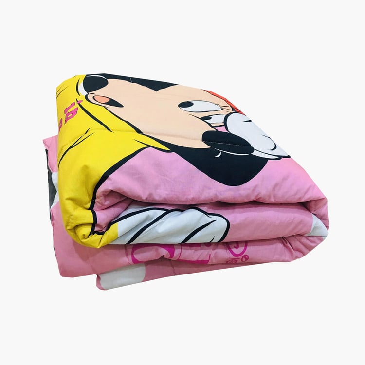 DISNEY Multicolour Minnie Mouse Printed Cotton Single Comforter - 150x220cm