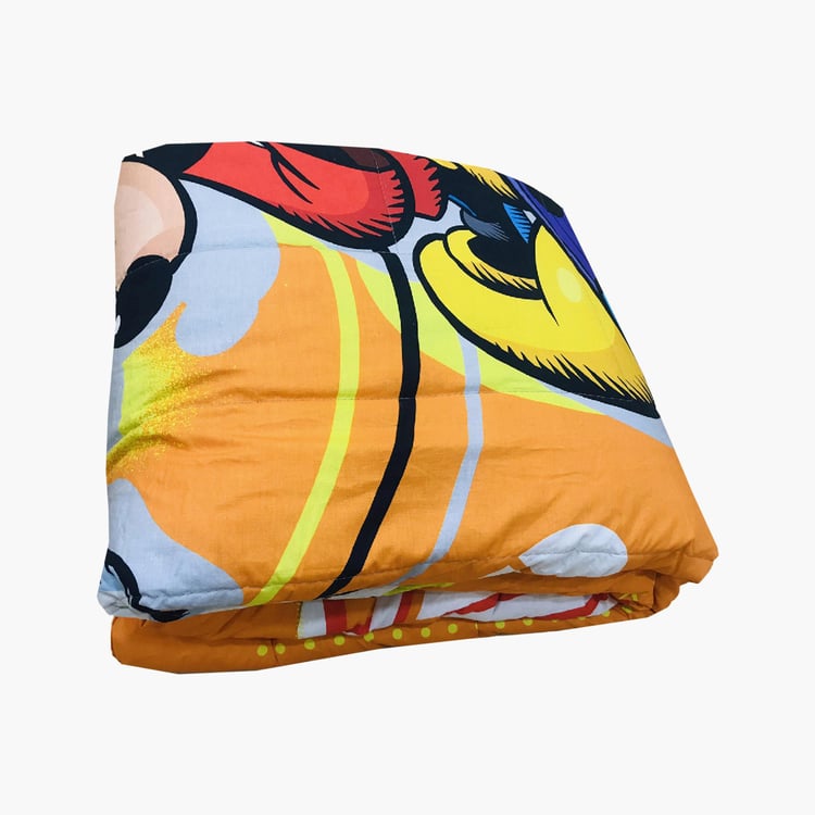 DISNEY Fusion Multicolour Mickey Mouse Printed Cotton Single Comforter - 150x220cm