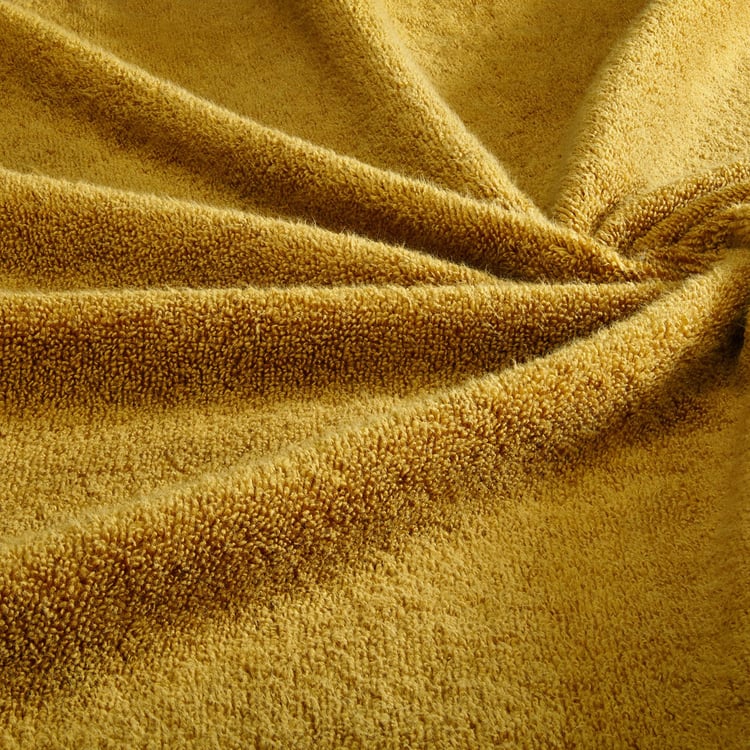 SPACES Swift Dry Yellow Textured Cotton Bath Towel - 75x150cm