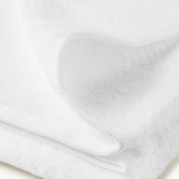 SPACES Swift Dry White Textured Cotton Bath Towel - 75x150cm