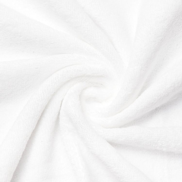 SPACES Swift Dry White Textured Cotton Bath Towel - 75x150cm