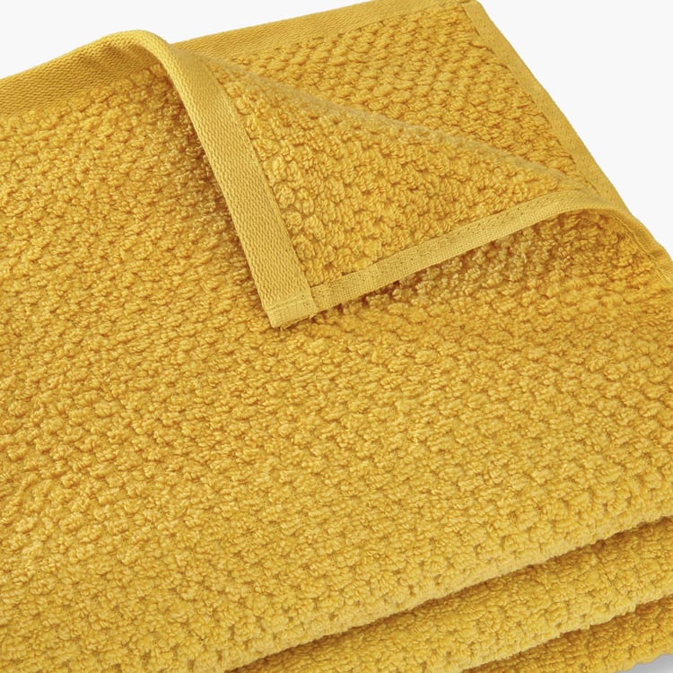 SPACES Swift Dry Yellow Textured Cotton Bath Towel - 75x150cm