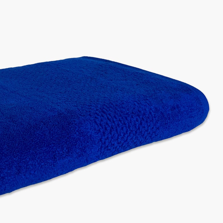 SPACES Swift Dry Blue Textured Cotton Bath Towel - 75x150cm