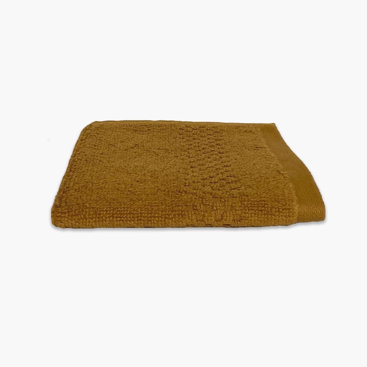 SPACES Swift Dry Brown Textured Cotton Face Towel - 30x30cm