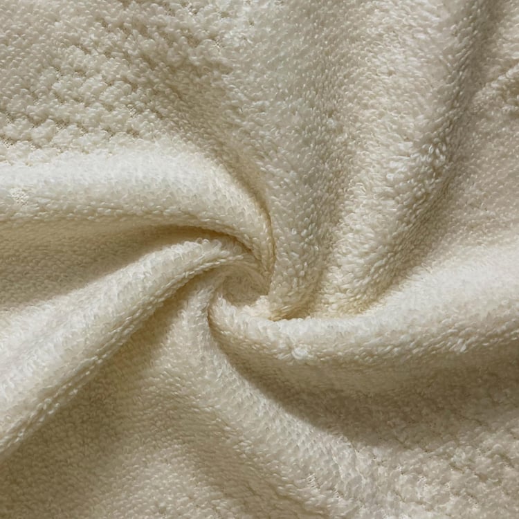 SPACES Swift Dry Beige Textured Cotton Face Towel - 30x30cm