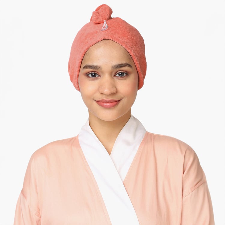 SPACES Exotica Cotton Turbie Towel - Coral