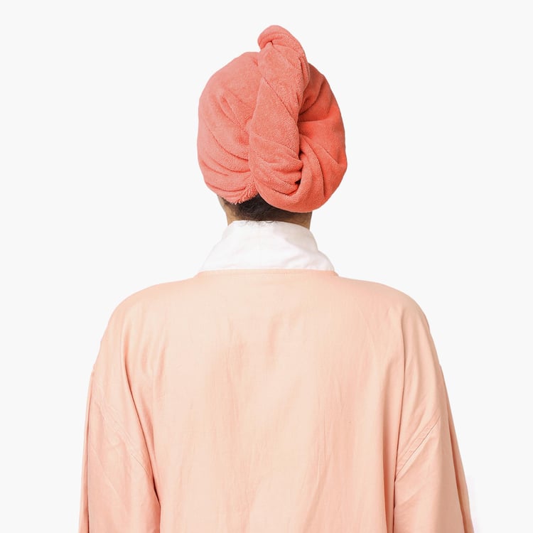 SPACES Exotica Cotton Turbie Towel - Coral