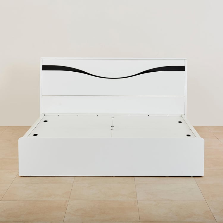 Polaris Unicorn King Bed with Box Storage - White