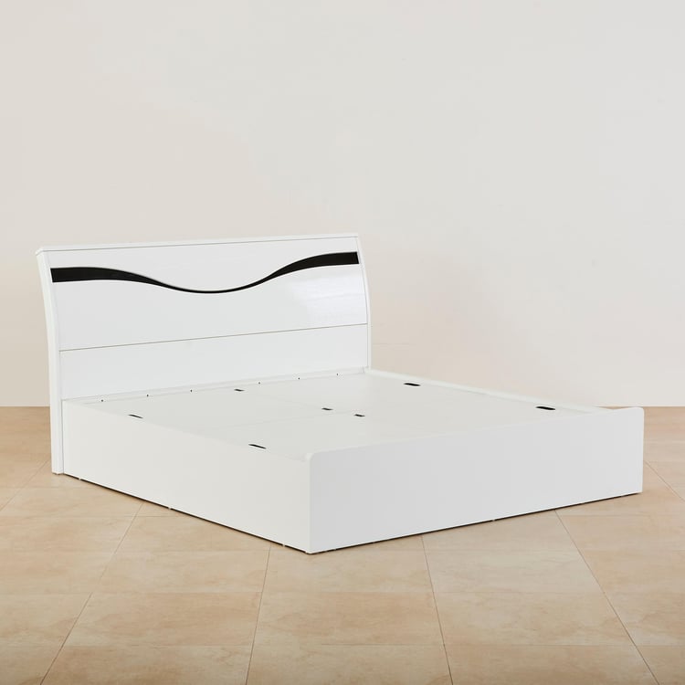 Polaris Unicorn King Bed with Box Storage - White