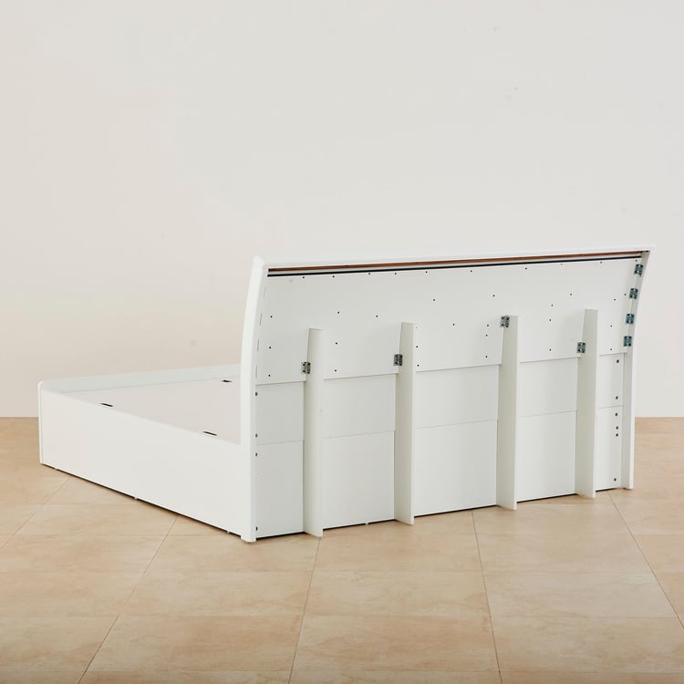 Polaris Unicorn Queen Bed with Box Storage - White