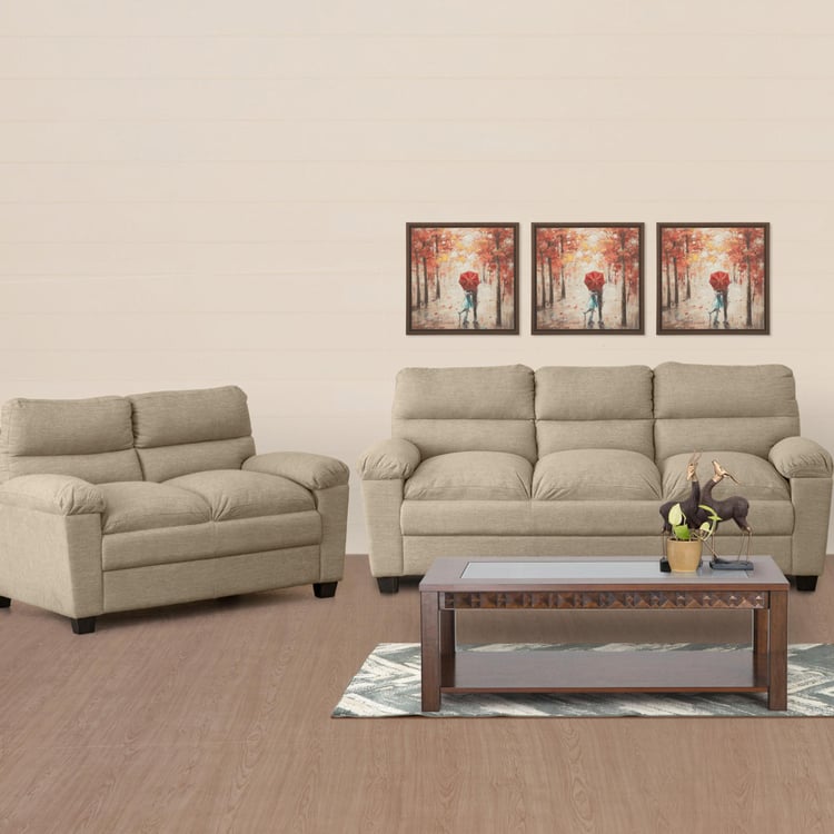 Helios Scott Nxt Fabric 3+2 Seater Sofa Set - Beige