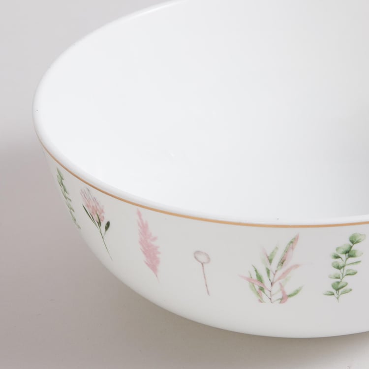 Get The Look-Monarch White Printed Bone China Serving Bowl - 950ml