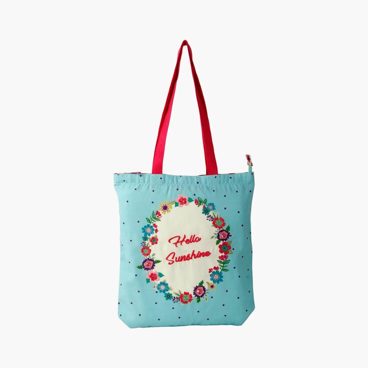 PINAKEN Hello Sunshine Multicolour Printed Tote Bag