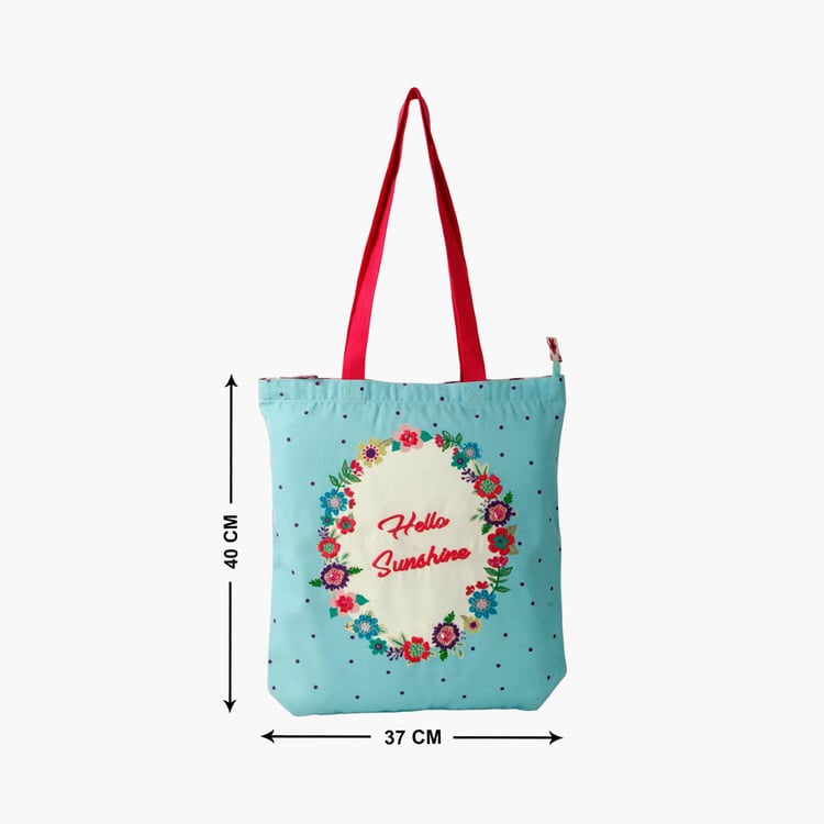 PINAKEN Hello Sunshine Multicolour Printed Tote Bag