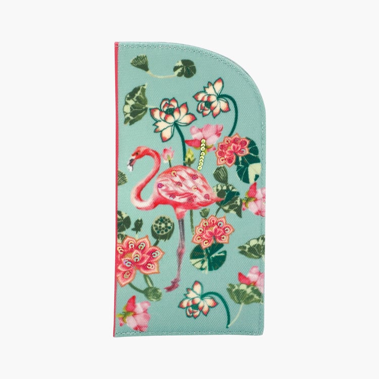 PINAKEN Tropical Flamingo Multicolour Printed Spectacle Cover