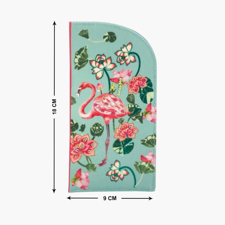 PINAKEN Tropical Flamingo Multicolour Printed Spectacle Cover