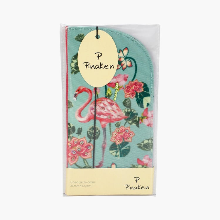 PINAKEN Tropical Flamingo Multicolour Printed Spectacle Cover