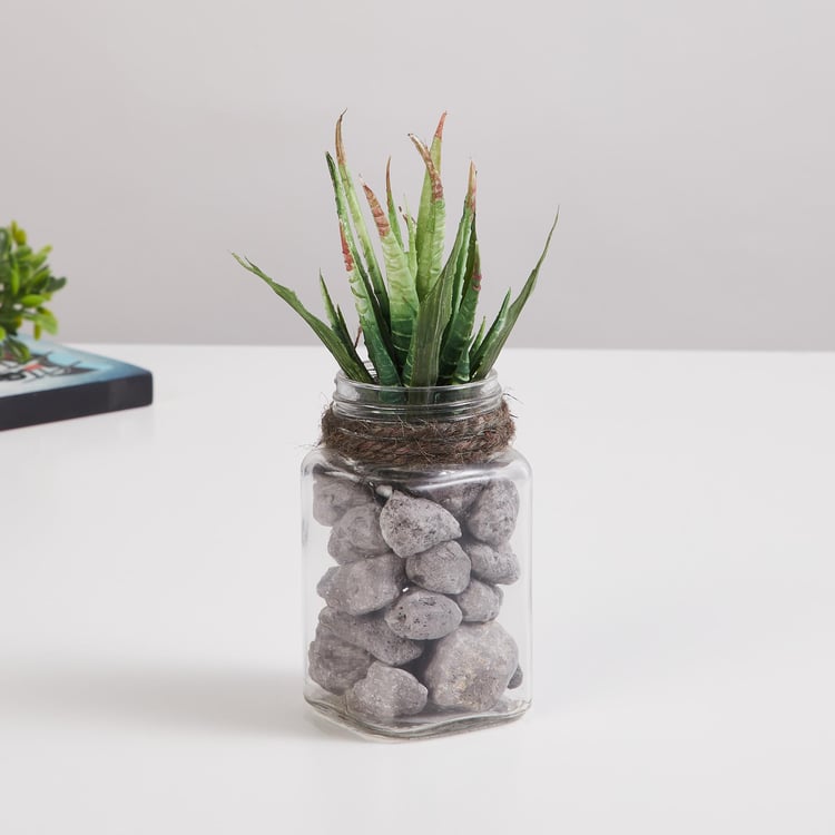 Corsica Eden Artificial Succulent in Glass Jar