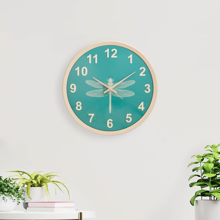 Corsica Dragonfly Wall Clock - 32cm