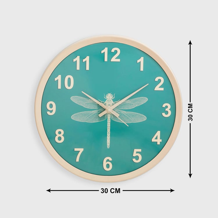 Corsica Dragonfly Wall Clock - 32cm