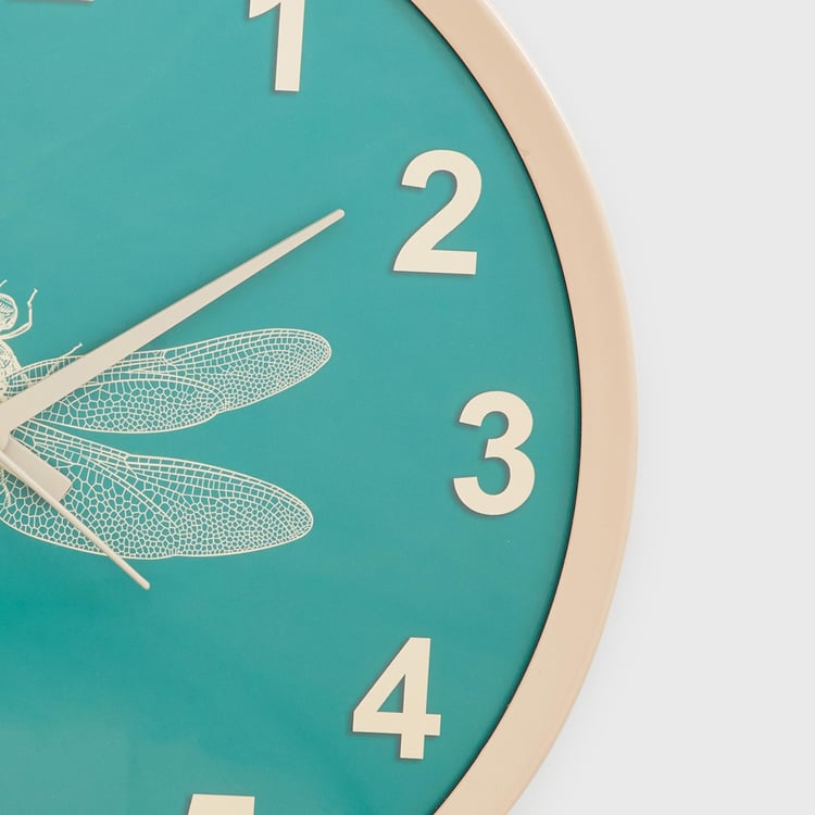Corsica Dragonfly Wall Clock - 32cm