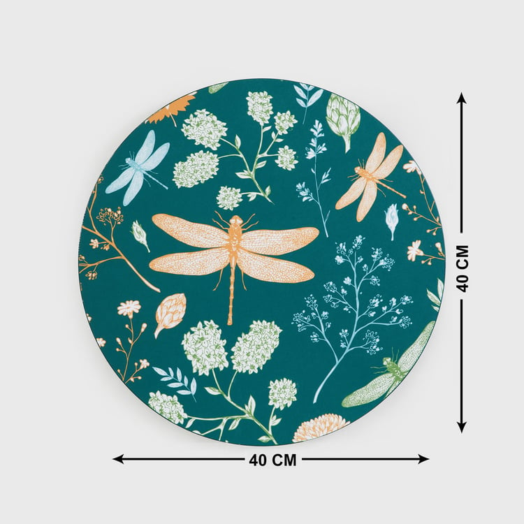 Corsica Dragonfly Wood Printed Wall Plate - 40cm