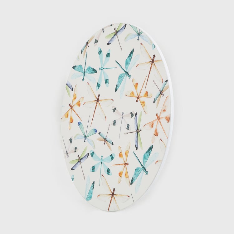 Corsica Dragonfly Wood Decal Wall Plate