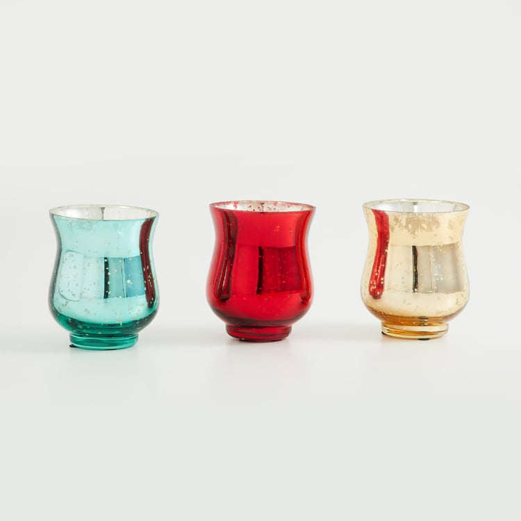 Raga Set of 3 Glass Votive Holders