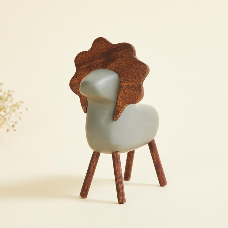 Marshmallow Cement Sheep Figurine