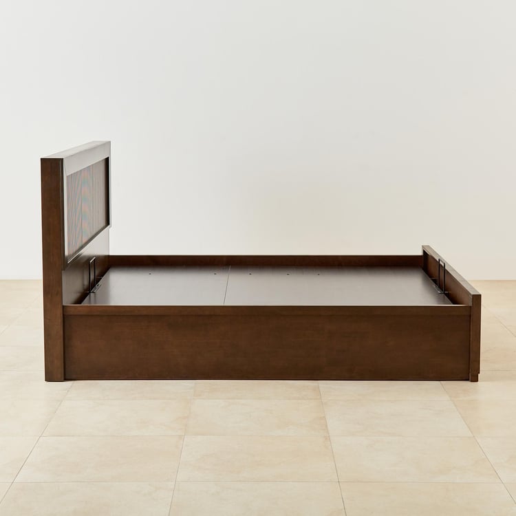 Takeshi Leo King Bed with Hydraulic Storage - Brown