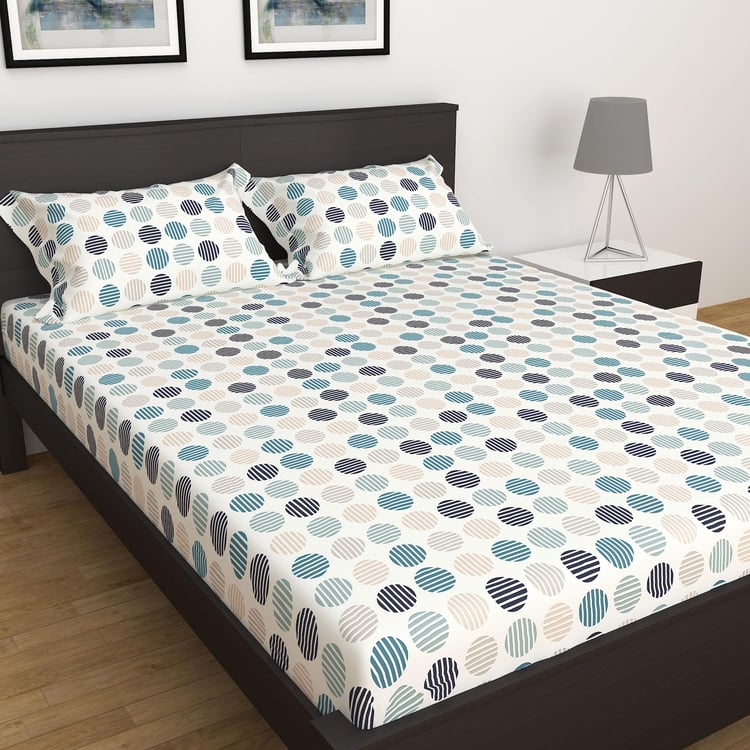 Corsica Elegant Microfibre Printed 3Pcs Queen Bedsheet Set