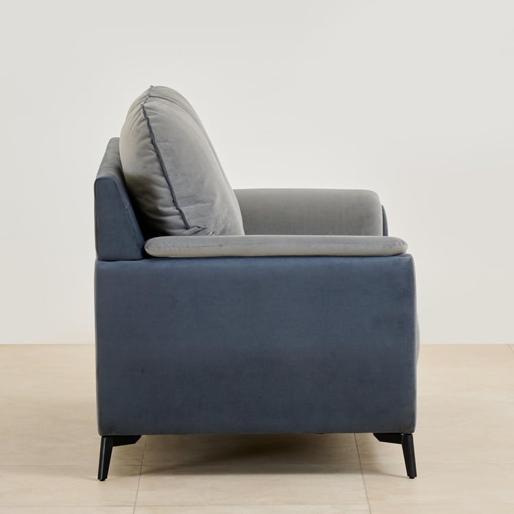 Polaris Velvet 2-Seater Sofa - Grey