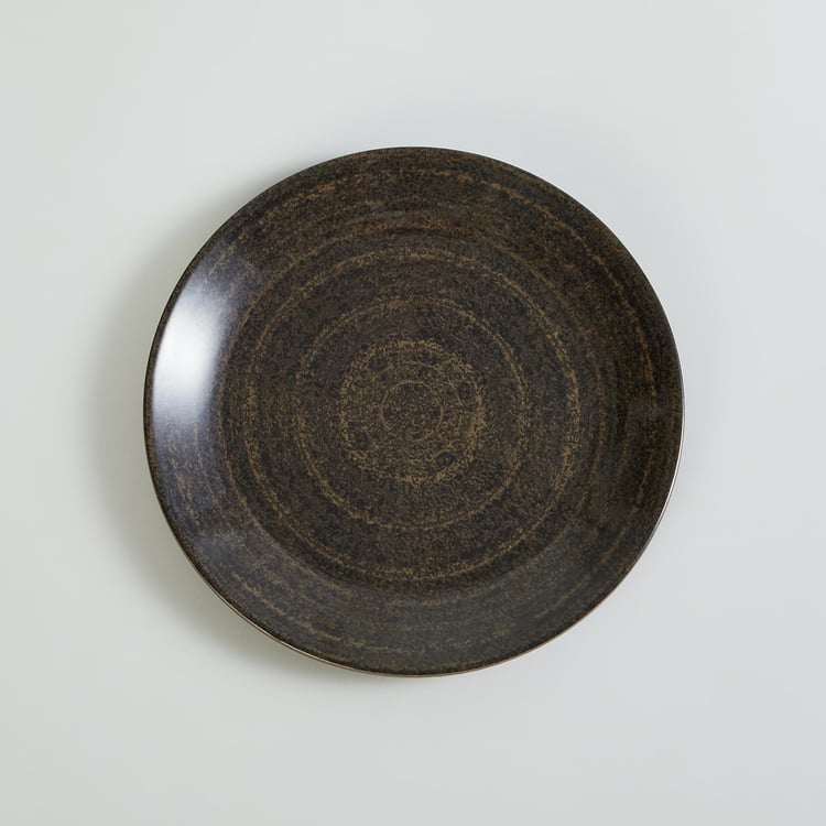 Leo-Xia Brown Printed Melamine Side Plate - 18.5cm