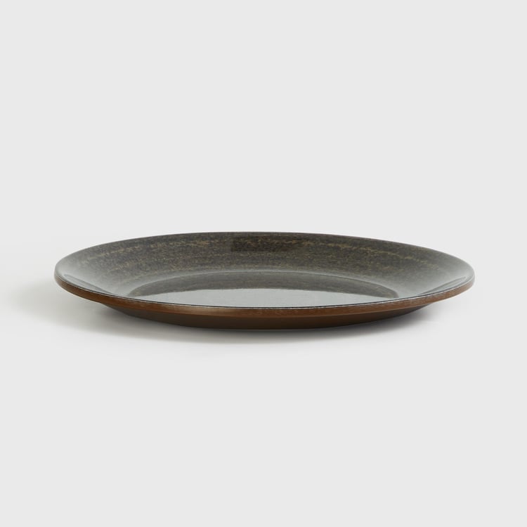 Leo-Xia Brown Printed Melamine Side Plate - 18.5cm