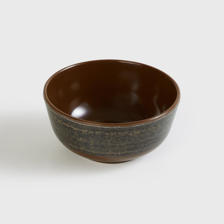 Leo-Xia Brown Textured Melamine Bowl