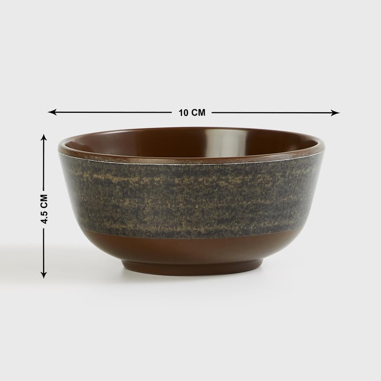 Leo-Xia Brown Textured Melamine Bowl