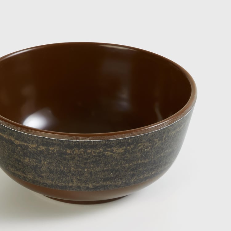 Leo-Xia Brown Textured Melamine Bowl