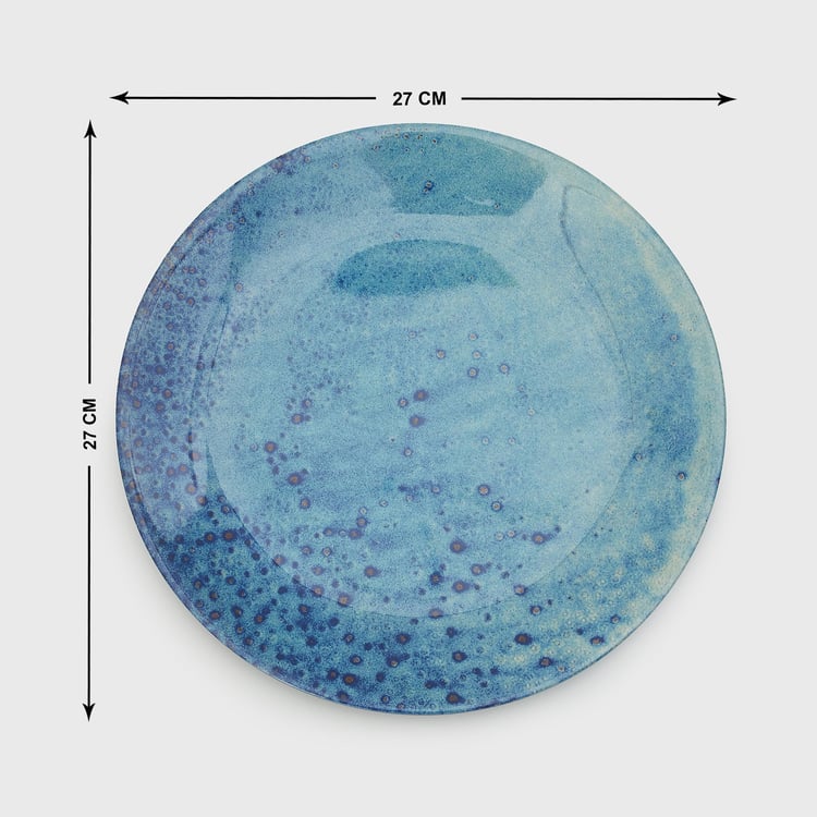 Leon Otto Blue Printed Melamine Dinner Plate - 27cm