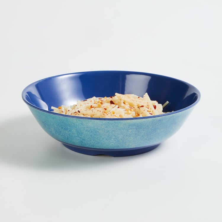 Meadows Solids Blue Colourblock Melamine Serving Bowl