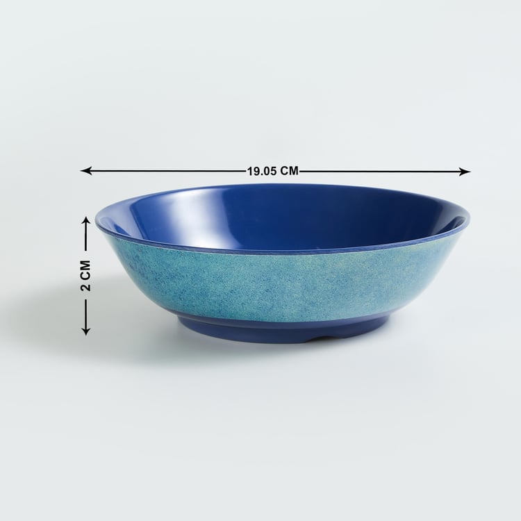 Meadows Solids Blue Colourblock Melamine Serving Bowl