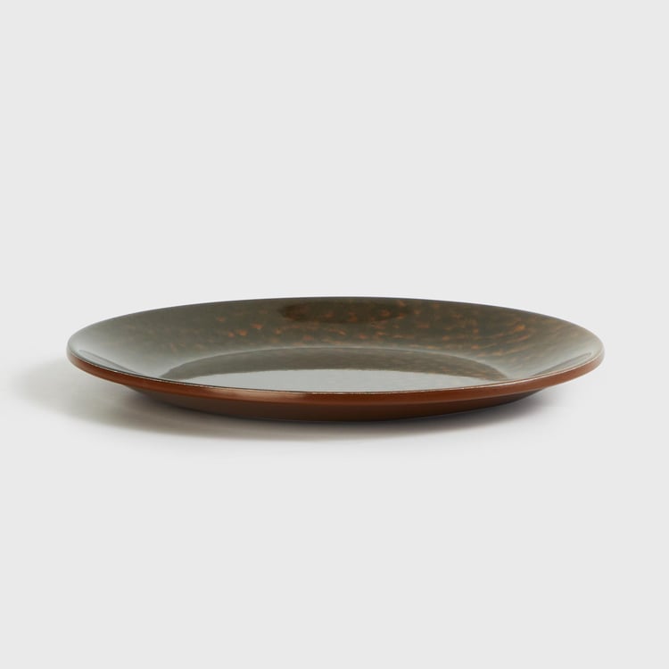 Leon-Vanco Brown Printed Melamine Side Plate - 18cm