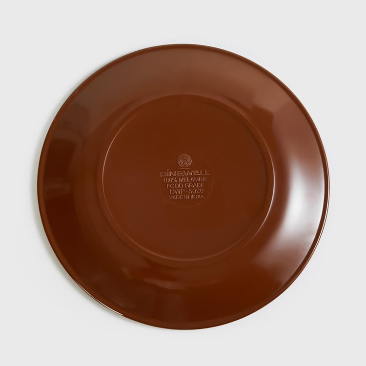 Leon-Vanco Brown Printed Melamine Side Plate - 18cm