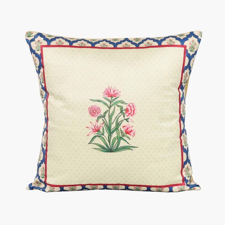 INDIA CIRCUS Poppy Multicolour Printed Cushion Covers - 30x30cm - 5Pcs