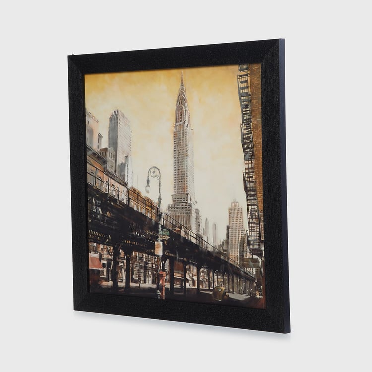 Aura Urban Wood City View Picture Frame - 35x35cm