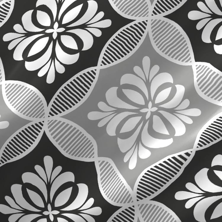 LAYERS Pistoia Grey Printed Cotton Single Bedsheet Set - 150x224cm - 2Pcs